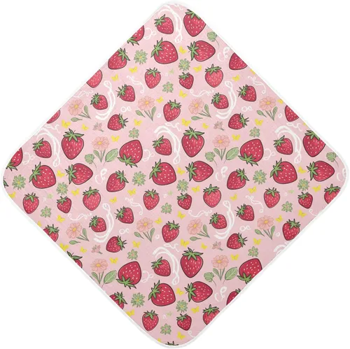 Vista 10 de Honey Bees - Toalla de baño para niños y niñas, color amarillo, abejorro, colmena, con capucha, toallas para recién nacidos, de algodón orgánico