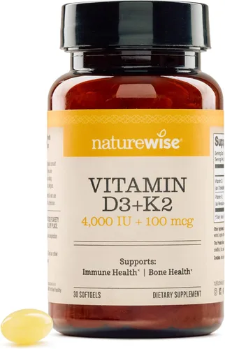 Vista 27 de NatureWise Vitamina D3 1000UI + K2 (MK7) 100mcg con aceite de coco orgánico extra virgen - Apoya la absorción de calcio, la salud ósea e inmune