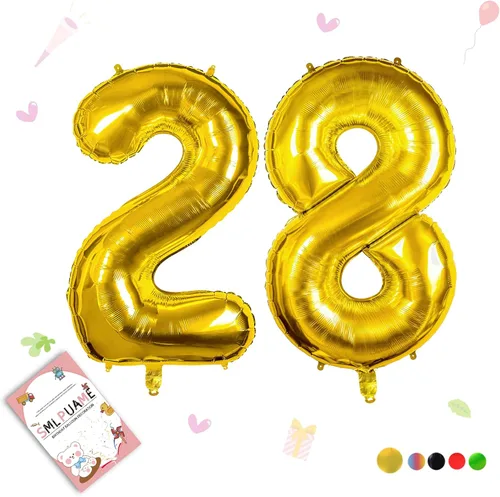 Vista 103 de Globos grandes de 40 pulgadas de números del 0 al 9, globos numéricos para decoración de fiesta de cumpleaños, globos de helio de aluminio