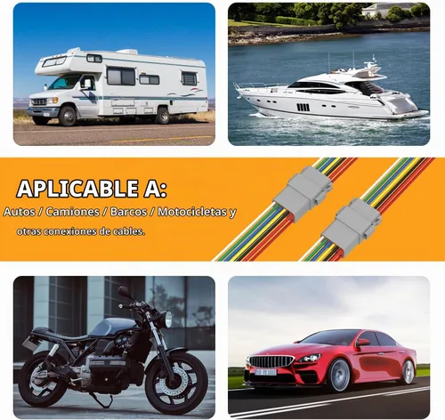 Vista 7 de Newdeli Deutsch - Kit de conectores de 12 pines, impermeable, conector eléctrico de 16 AWG macho y hembra, conectores de cable automotriz