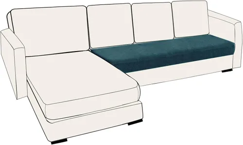 Vista 143 de UNBBRRL Fundas de cojín de asiento para sofá, elásticas, funda de cojín individual para sofá, fundas de cojín para sofá, fundas de héroe protegen