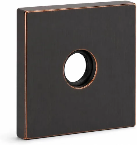 Vista 6 de Corla Brida de brazo de ducha cuadrada moderna de 3.5 pulgadas Placa de cubierta de escudo de repuesto universal extra grande (oro cepillado)