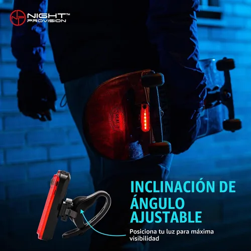 Vista 4 de Paquete de 2 luces traseras para bicicleta, fácil instalación de luces traseras de bicicleta, luces de bicicleta recargables USB C para conducción