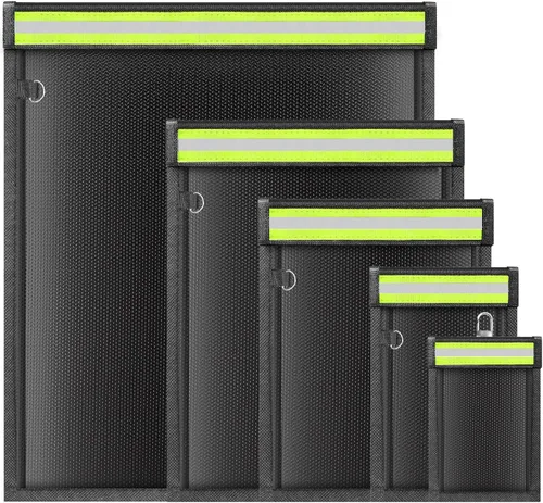 Vista 8 de yaokvide Bolsas Faraday para teléfonos y llaves de coche, protector de llavero Faraday ignífugo e impermeable, bolsa bloqueadora de señal antirrobo