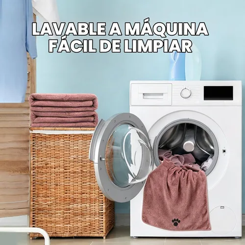 Vista 6 de Paquete de 2 toallas de microfibra para perros, suministros perfectos para Marrón