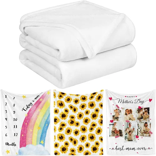 Vista 6 de Manta gruesa personalizada con imagen, regalo de cumpleaños personalizado para mujeres, mamá, hermana, hija, esposa, abuela, amiga, 1 foto y 40 x 30