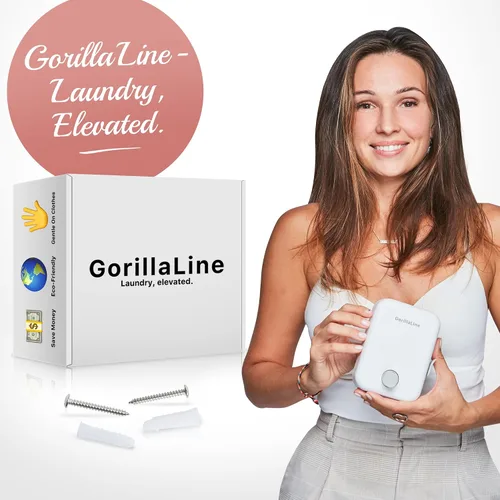 Vista 7 de GorillaLine - Línea de ropa retráctil para interiores y exteriores Línea de lavandería de secado de ropa resistente Línea de ropa de tendedero