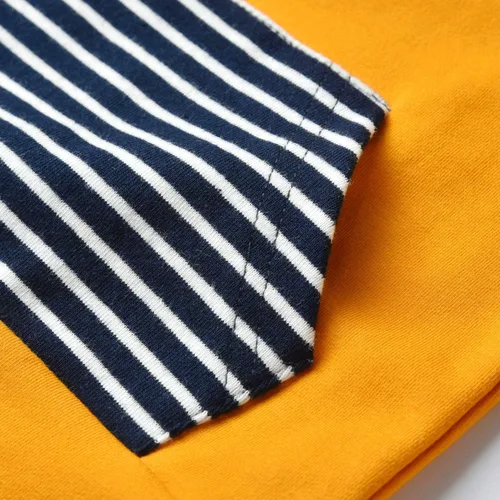 Vista 4 de Conjunto de sudadera con capucha de manga larga a rayas para bebés y niños pequeños