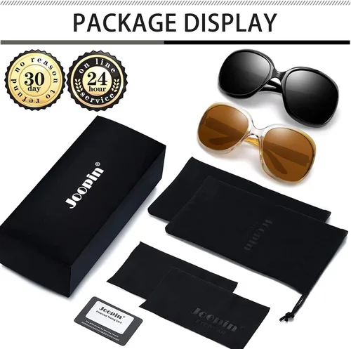 Vista 28 de Joopin Lentes de sol de gran tamaño para mujer, polarizados, grandes, para conducción, protección UV, grandes sombras
