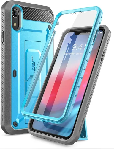 Vista 9 de SUPCASE Unicorn Beetle Pro Series - Funda antigolpes diseñada para iPhone XR, con protector de pantalla integrado de cuerpo completo, la funda