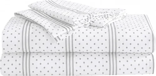 Vista 23 de Betsey Johnson - Juego de sábanas tamaño individual con funda de almohada a Lazos de ballet gris