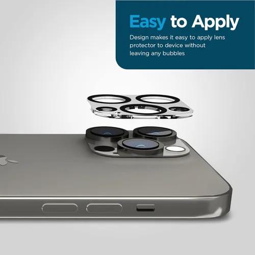 Vista 4 de Case-Mate Protector de lente de cámara para iPhone 14 Pro/14 Pro Max – Película de vidrio templado 9H con antiarañazos duradera, antiroturas, visión