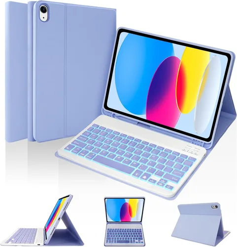 Vista 10 de SOPPY Funda con teclado para iPad mini 7 A17 Pro 2024/iPad Mini 6 generación con teclado 2021 8.3 pulgadas, cubierta de teclado desmontable