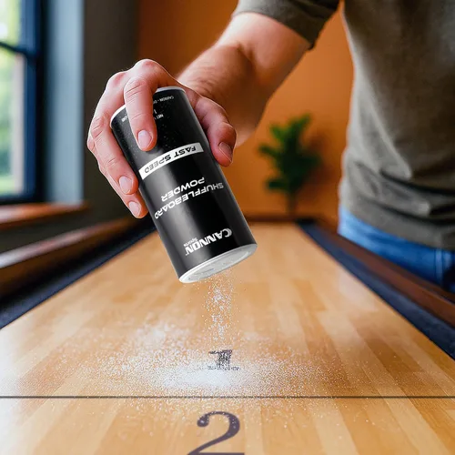 Vista 5 de Cannon Sports Shuffleboard Powder - Cera de tejo de alta calidad con cuentas de silicona granular o harina de maíz, deslizamiento suave y reducción