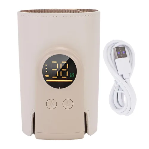 Vista 6 de Calentador de botellas portátil de calentamiento rápido con batería de 5000 mAh a prueba de calor ABS cubierta de aislamiento térmico