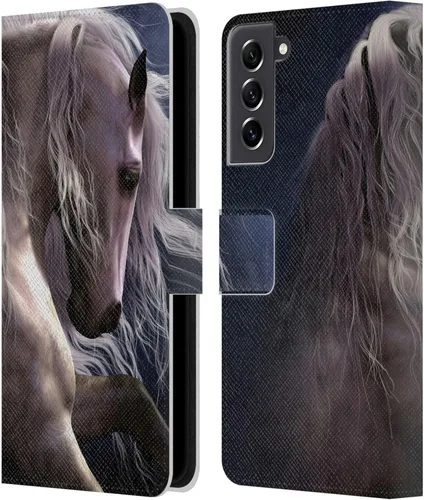 Vista 199 de Head Case Designs Officially Licensed Laurie Prindle A Morgan Christmas Western Stallion Leather Wallet Case Compatible with Samsung Galaxy A07 4G