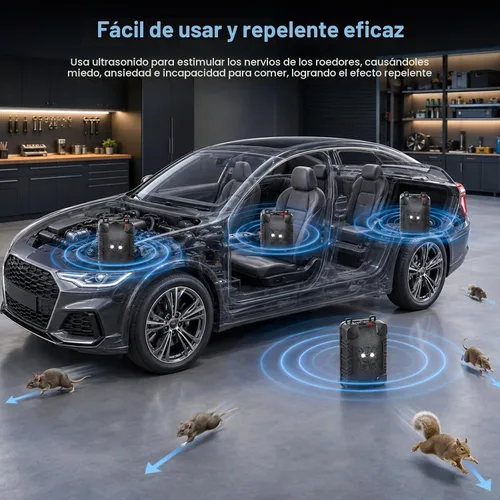 Vista 3 de Paquete de 4 repelentes de roedores mejorados para motores de automóviles