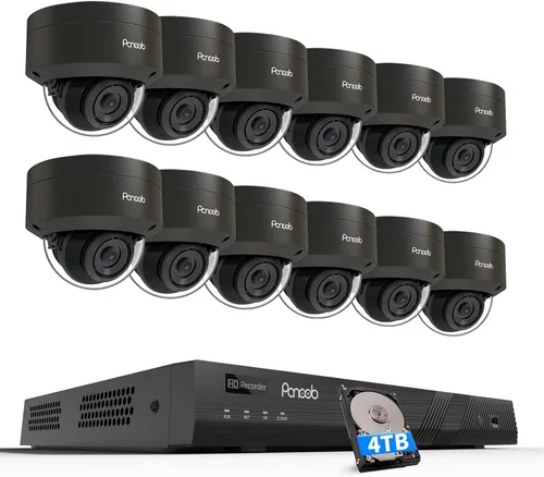 Vista 11 de Sistema de cámara de seguridad PoE, 6 cámaras domo IP PoE con cable de 5MP IK10 a prueba de vandalismo al aire libre con detección de persona, IP66