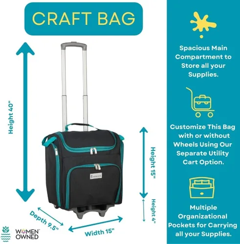 Vista 9 de Handy Sandy Crafter's - Organizador de bolsas de mano, bolsa de almacenamiento para suministros de manualidades y soporte para álbumes de recortes