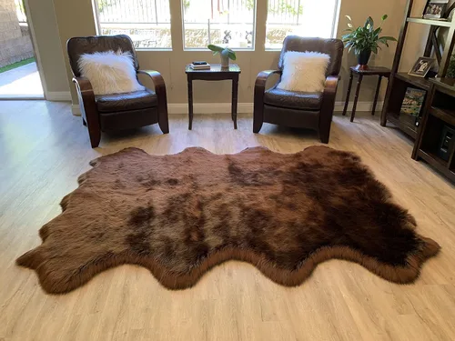 Vista 95 de LAMBZY Alfombra de pelo de oveja sintética, hipoalergénica, súper suave, sedosa para sala de estar, habitación de los niños, sofá