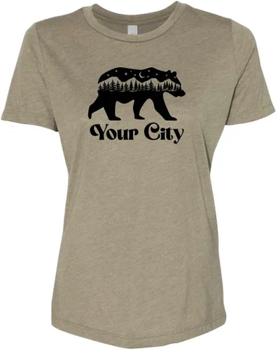 Vista 27 de Cute Women's Screen Printed Crew Neck Tee, Shirts With Sayings, Dusty Blue or Olive