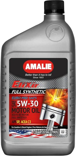 Vista 4 de AMALIE Elixir Full Synthetic Euro Mid SAPS C5 508/509 0W-20 Aceite de motor (160-61650-21) RacPac de 6 galones Fabricado en Estados Unidos