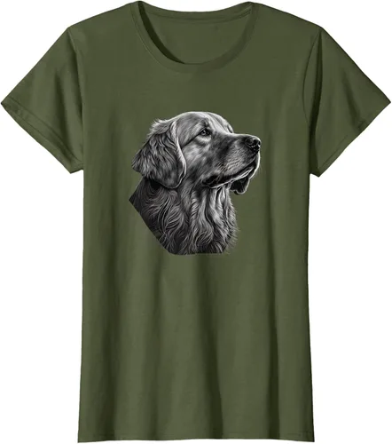 Vista 100 de Camiseta divertida Golden Retriever, Negro