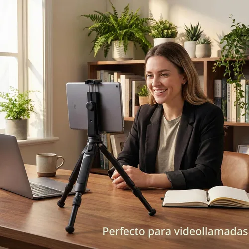 Vista 7 de Zeadio Trípode de cámara ajustable, trípode portátil de viaje de aluminio de mesa, altura ajustable de 3 etapas, capacidad de carga de 11.0 lbs