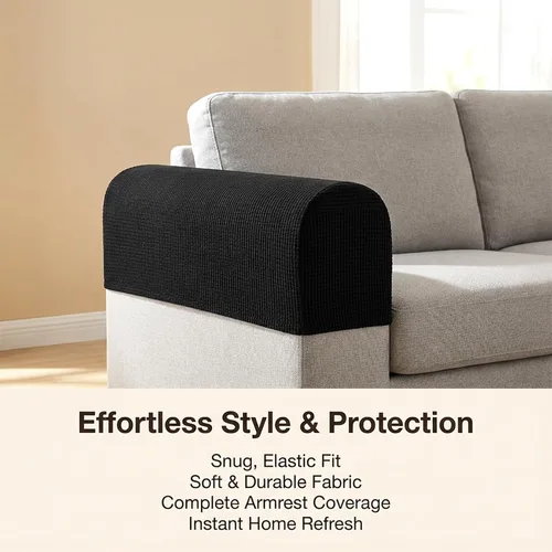 Vista 6 de RAINFLOW Fundas elásticas para reposabrazos para sofá, fundas de sofá reclinable, protector de muebles antideslizante para perros, gatos y niños