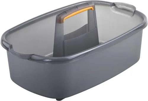 Vista 8 de Casabella Organizador de almacenamiento de limpieza multiusos de plástico con asa, 1.5 galones, transparente