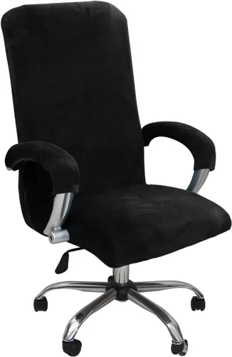 Vista 13 de Funda de terciopelo para silla de oficina y computadora para ejecutivos, beige, XL