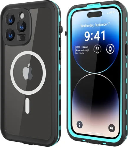 Vista 9 de Funda magnética para iPhone 14 impermeable, [lente y protector de pantalla integrados] [a prueba de golpes] [a prueba de caídas] [a prueba de polvo]