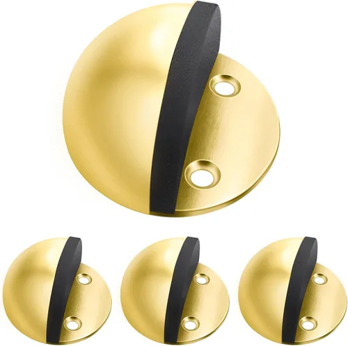 Vista 13 de Topes de puerta para piso, tope de puerta adhesivo montado en el suelo, acero inoxidable, topes de puerta de goma para parachoques de puerta Negro