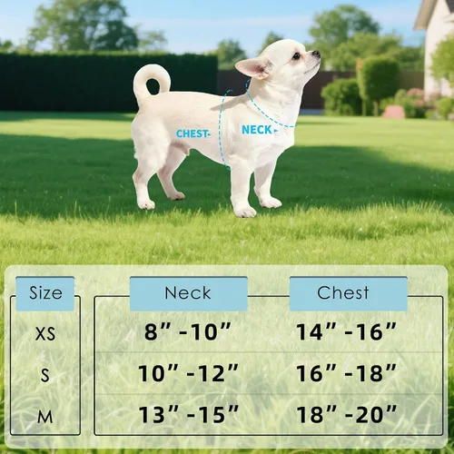 Vista 2 de Mile High Life Arnés para perro, chaleco floral de malla de aire para perros y gatos pequeños de 20 libras, fácil de poner, cierre fácil ajustable