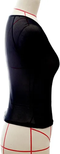 Vista 4 de Lencería de encaje transparente para mujer, de manga corta, sexy, transparente, ropa interior casual y cómoda, Negro