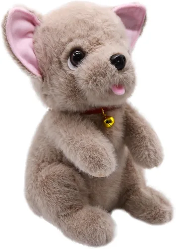 Vista 12 de Adorable animal de peluche de Beagle ultrasuave y esponjoso, peluche de perro pequeño con lengua rosa diminuta que asoma, regalos encantadores
