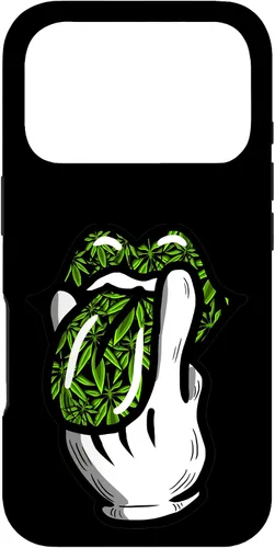 Vista 30 de Lick Smoke Weed Leaf Pattern Marihuana 420 Cannabis Pot Gift Case para iPhone 17