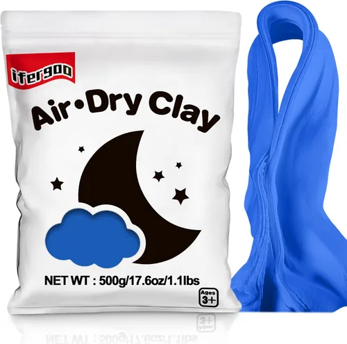Vista 14 de iFergoo Arcilla Seca al Aire Negra, Arcilla para Modelar Creativa DIY para Niños, Arcilla Mágica Super Ligera para Niños de 3 a 12 años, Arcilla