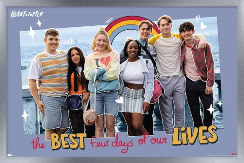 Vista 11 de Netflix Heartstopper: Season 2 - Póster de pared de Best Few Days, 22.4 pulgadas de largo x 14.7 pulgadas de ancho, versión enmarcada de madera