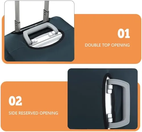 Vista 3 de Mithrim Protector conveniente lavable de la cubierta protectora del equipaje del viaje para el equipaje de diversos tamaños, Negro -, Moda