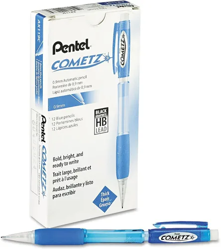 Vista 2 de Pentel AX119C Cometz - Portaminas - Lápiz mecánico, HB #2, 0.035 in, Azul, Docena