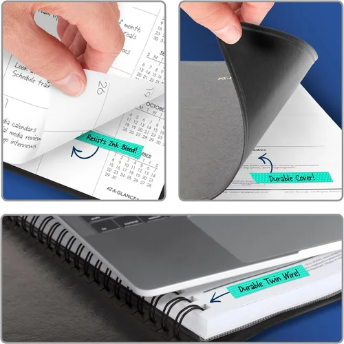 Vista 6 de AT-A-GLANCE Planificador 2026-2027 - Calendario académico mensual de 18 meses de julio a diciembre, 7 x 8-3/4 pulgadas, negro (7012705)