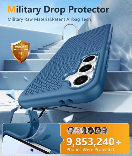 Vista 353 de FNTCASE Funda para iPhone 17 Pro: Fundas delgadas translúcidas de color azul claro compatibles con MagSafe, protección completa de la cámara