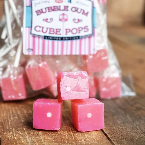 Vista 7 de Chupetas de Caramelo Duro en Cubo: Paquete de Chupetas con Sabor Envueltas Individualmente por Espeez - Paletas Cuadradas de Fiesta Estilo Antiguo