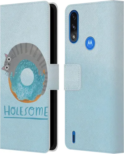 Vista 13 de Head Case Designs Officially Licensed Planet Cat Avocato Puns Leather Book Wallet Case Cover Compatible with Moto E7 Power/Moto E7i Power