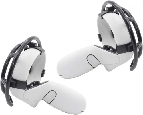 Vista 6 de LICHIFIT Anti-Collision Protection Frame Cover Set for Oculus Quest 2 Headset Grip Handle Bumper Guard