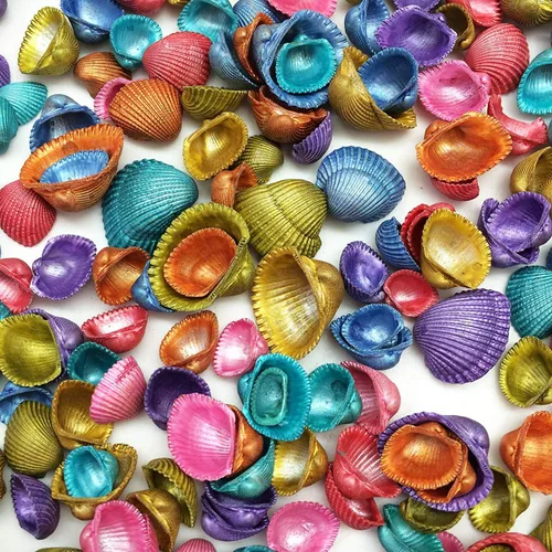 Vista 17 de PEPPERLONELY Conchas marinas teñidas de colores surtidos, 5 onzas, tamaño 1/4 pulgada