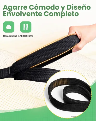 Vista 2 de Wonderful Day 2 correas de pilates para reformador, cómodo grosor mejorado, correas de ejercicio de doble bucle con anillo en D para entrenamiento
