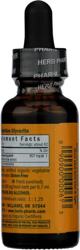 Vista 3 de Herb Pharm Certificado Orgánico Sin Alcohol Raíz de Valeriana Glycerita para un sueño reparador - 1 onza, GLDAND01, 1 Ounce, 1, 1