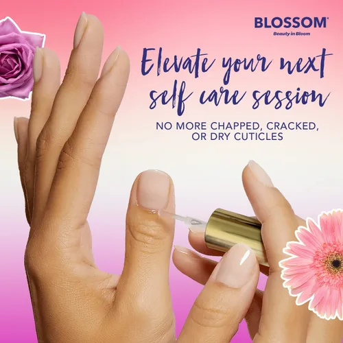 Vista 5 de Blossom Hidratante, hidratante, fortalecedor, aceite perfumado para cutículas, infundido con flores reales, fabricado en Estados Unidos, 1.84 fl oz
